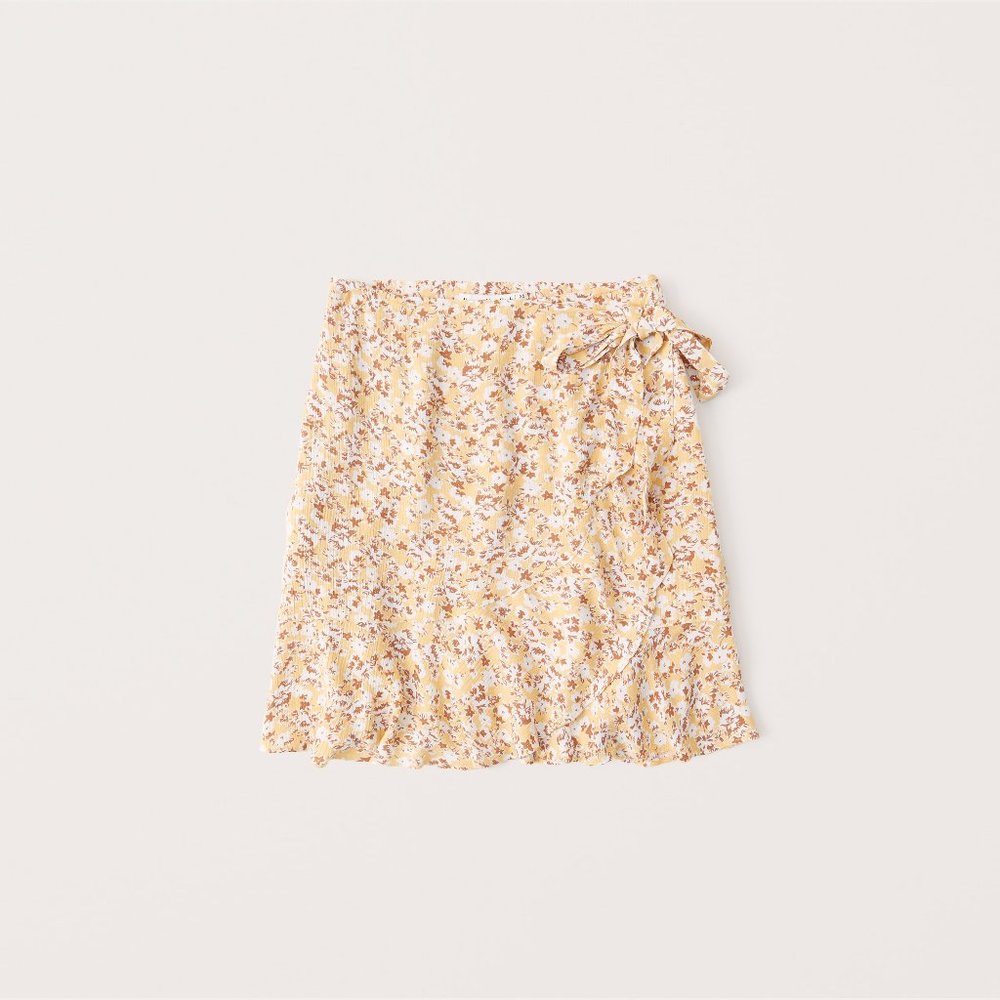 Ruffle Wrap Mini Skirt